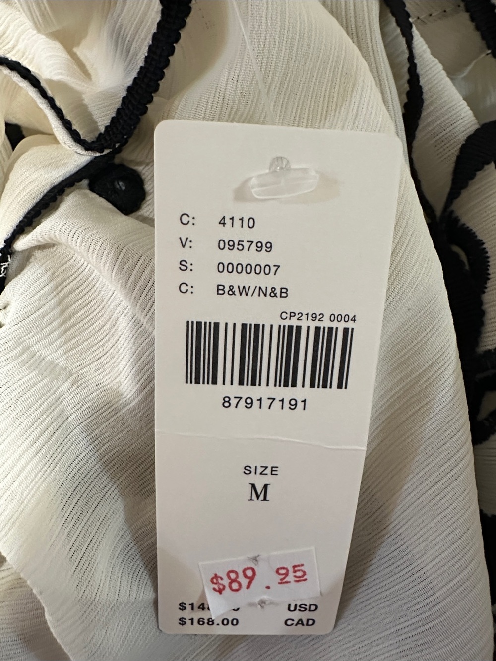 Anthropologie Black and White Blouse - Picture 5 of 5